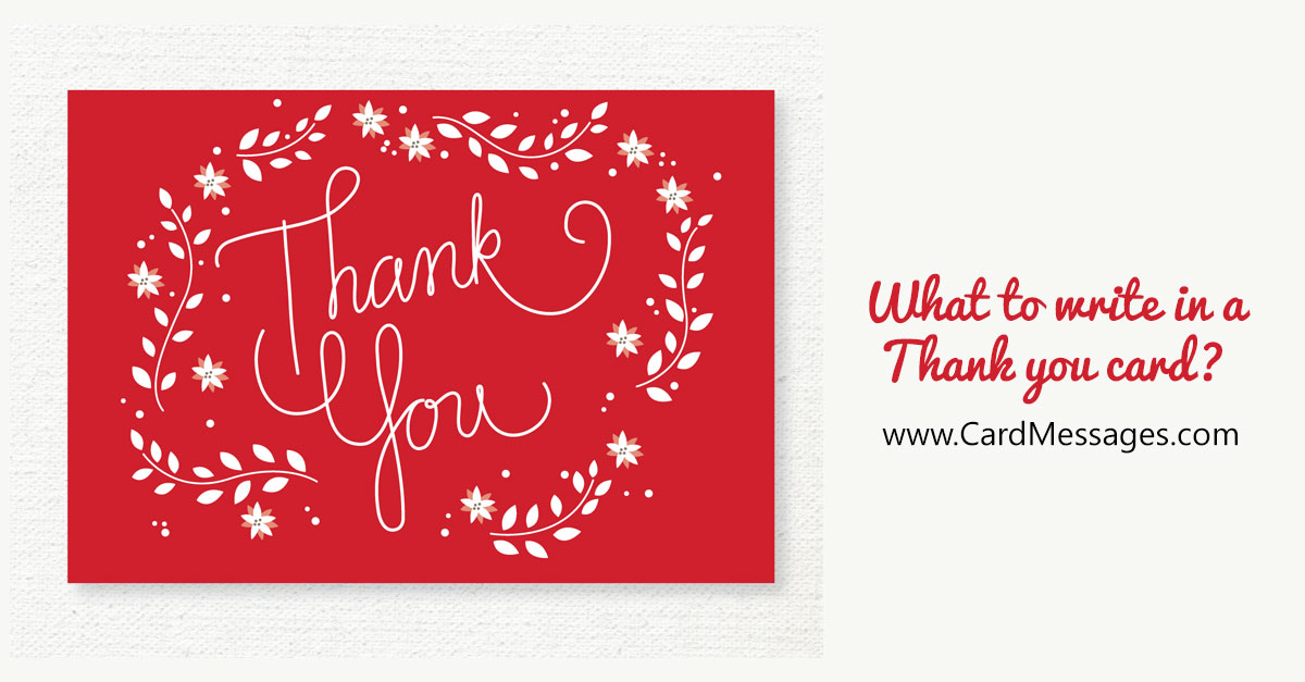 What to Write in a Thank You Card or Note?  Card Messages